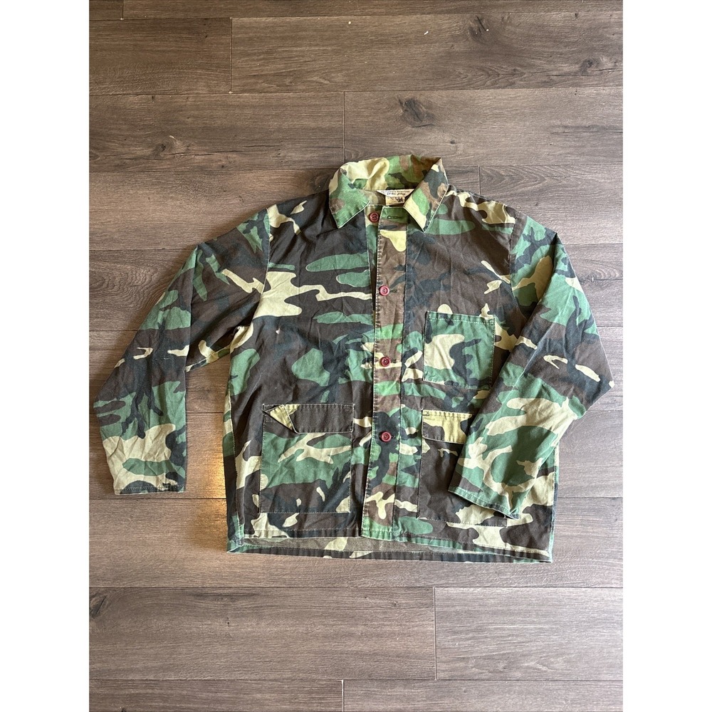 Vintage‎ Zero Zone Sportsman Selection Shirt  Jacket  Woodland Camouflage XL